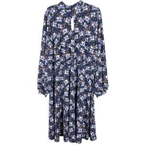 Eloquii Floral Long Sleeve Dress sz 18 2X Boho Prairie Ditsy Floral Romantic NWT